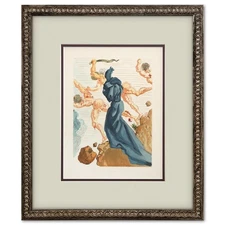 Salvador Dalí “Inferno 15” Original Color Woodcut on BFK Rives Paper, Framed COA