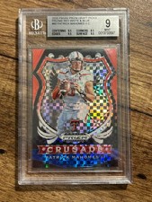 Patrick Mahomes 2020 Prizm Draft Picks Crusade Red/White/Blue /99 BGS 9 Mint