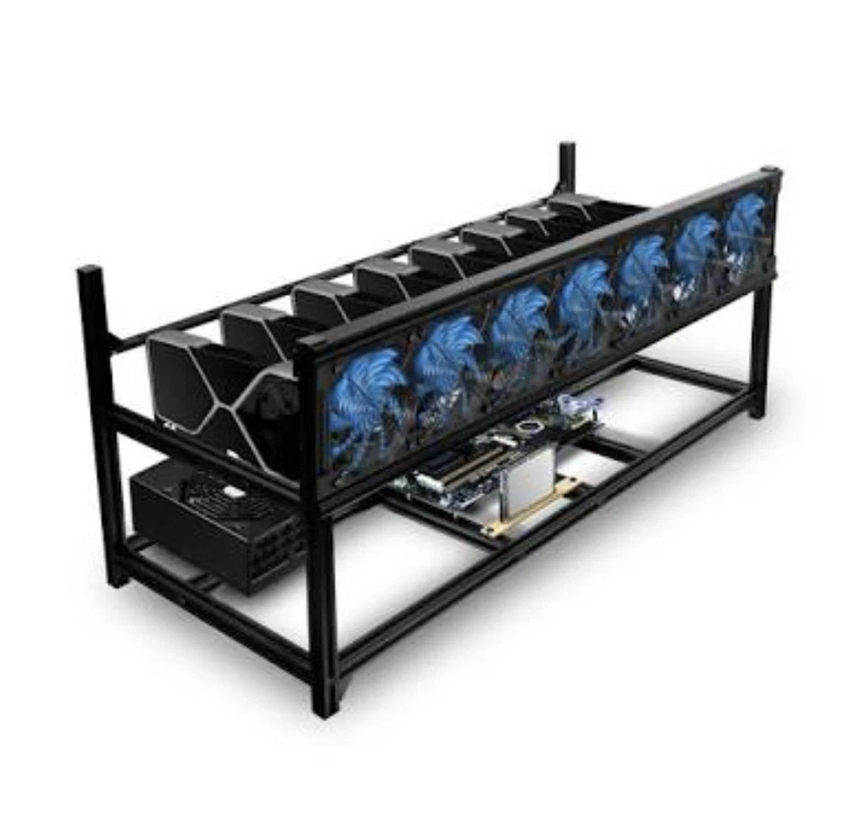 Kingwin Miner Rig Case W8 GPU Mining Stackable Frame Expert Crypto Mining SEALED - Image 2 of 3