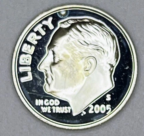 2005-S Proof Silver Roosevelt Dime 90% .900 San Francisco Mint