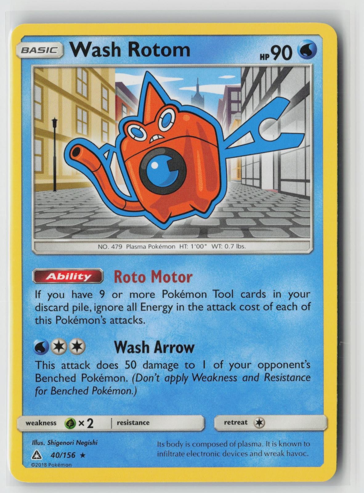 Wash Rotom 40/156 Rare Ultra Prism Pokemon Near Mint