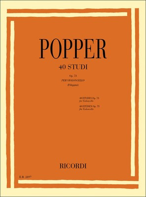 David Popper | 40 Studi Op. 73 (1991) | Partitur | Ricordi | EAN 9790041828978