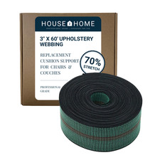House2Home 3" Elastic Upholstery Webbing 60ft Roll 70 Stretch Back Support