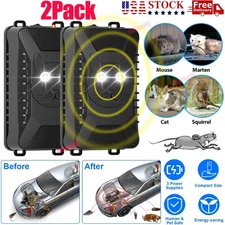 2-Pack Under Hood Ultrasonic Rodent Repeller - Keeps Cats & Rats Out of Cars