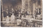 RPPC - French waiters in formal attire pose in elegant restaurant