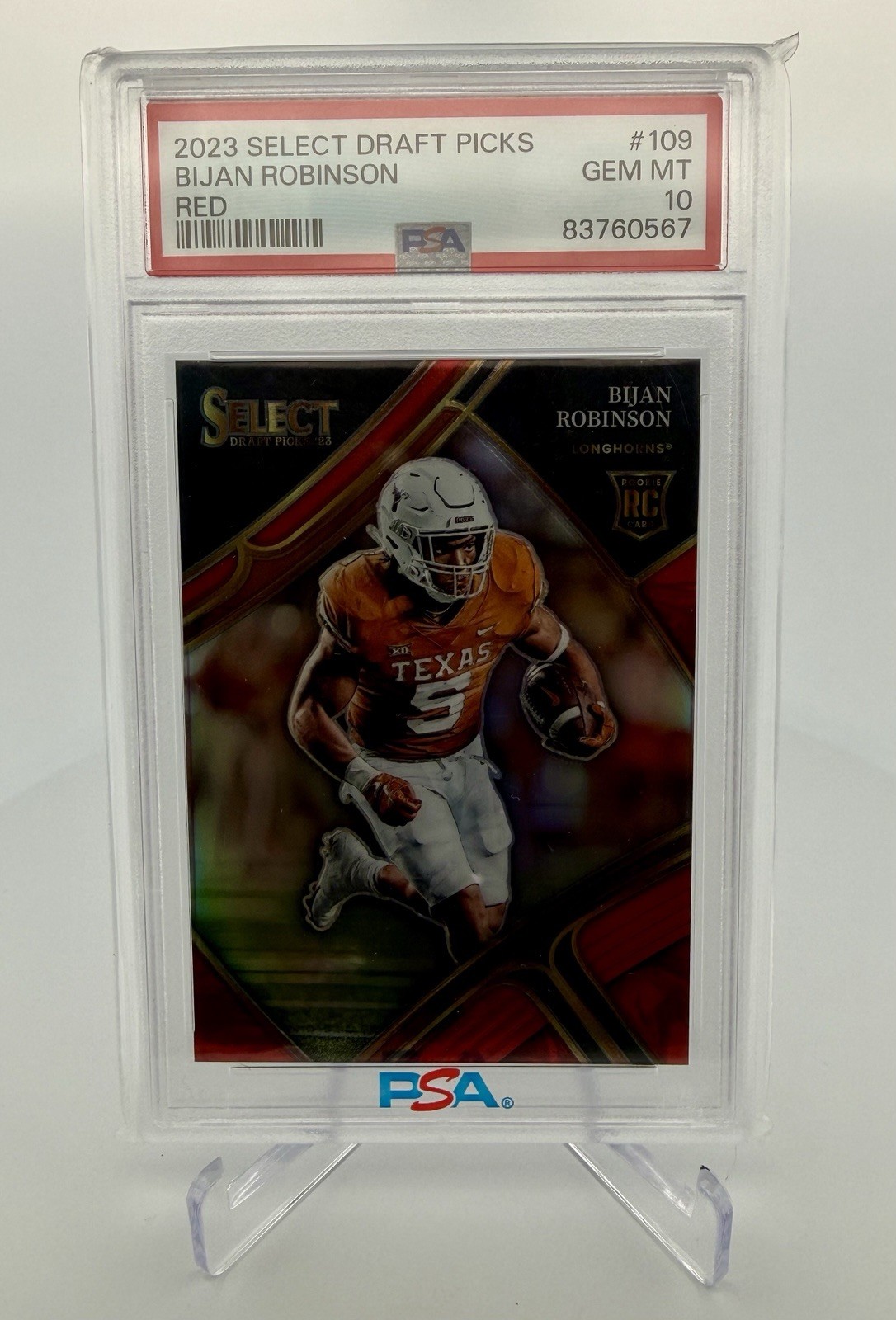 Bijan Robinson Panini Select Draft Picks #109 Red