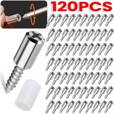 10-120X Metal Shelf Support Straight Pegs with Screws Heavy Duty Cupboard Peg UK