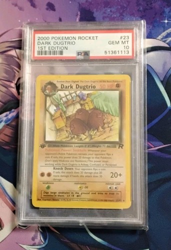 Dark Dugtrio (1st Edition) graded PSA 10 for sale on eBay