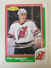 1986 87 OPC Hockey Card 46 Pat Verbeek New Jersey Devils