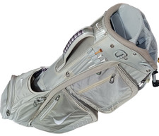 NIKE SPORT LITE STAND GOLF BAG RARE SILVER 6 WAY DIVIDER EXCELLENT STANDING BAG