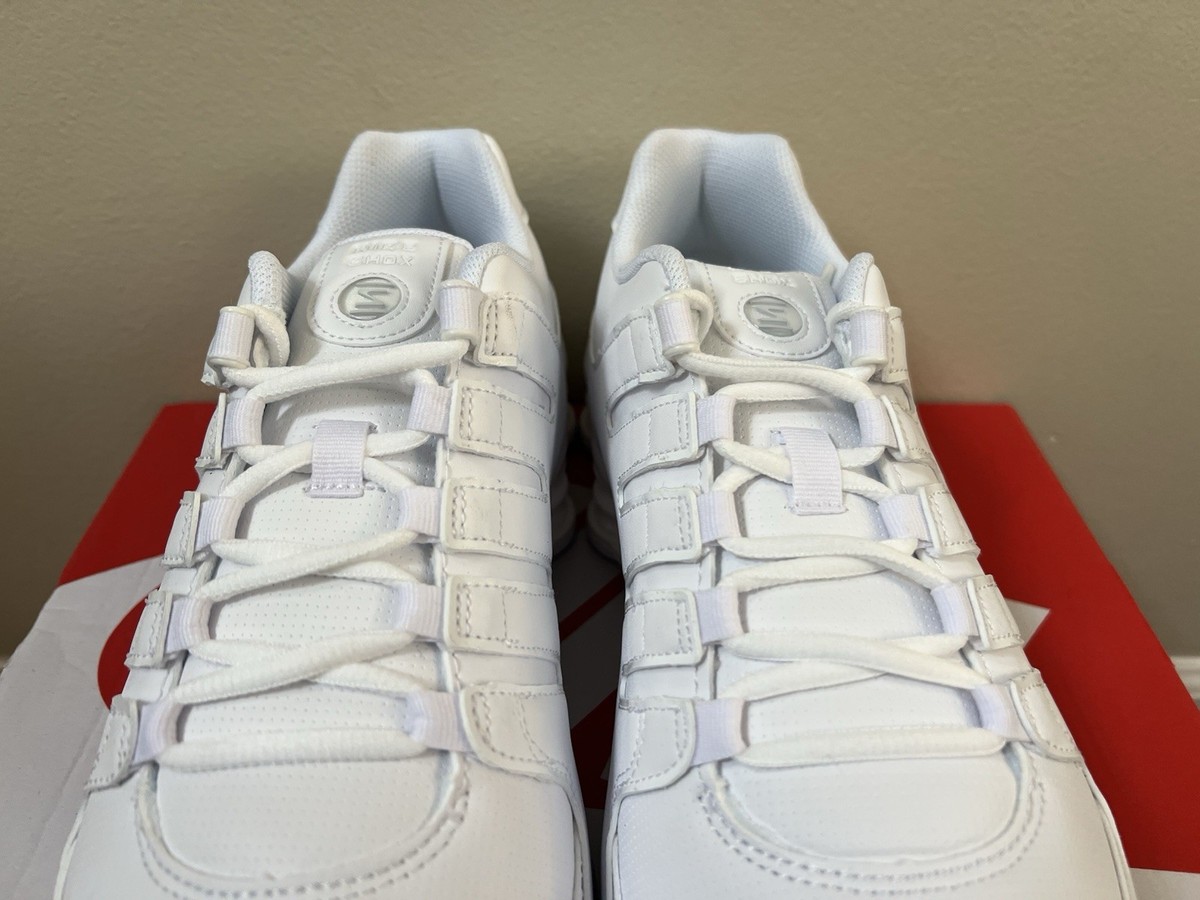 Nike Shox NZ Triple White 378341-128 Size 7.5-14 | eBay