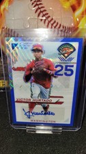 2025 Panini Prospect Edition Victor Hurtado BLUE WAVE PRIZM AUTO #'d /75 