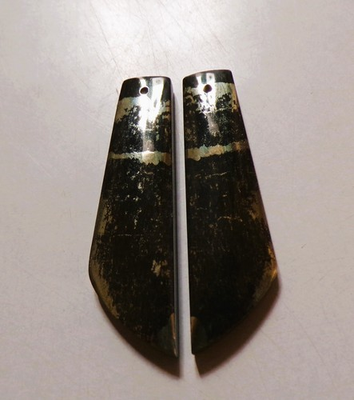 #ad 48.60 Cts Natural Apache Gold Drilled Cabochon Match Pair Gemstone 43.2X12MM 101 $6.79