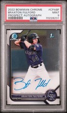 2022 Bowman Chrome Braxton Fulford 1st Auto #CPA-BF Rockies PSA 9