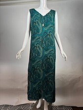 Vintage Artistry Sleeveless Paisley Maxi Dress By Kathie Lee Collection Medium T