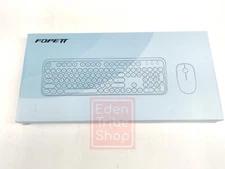 Pink Wireless Keyboard & Mouse Set 2.4 GHz Connectivity by Fopett