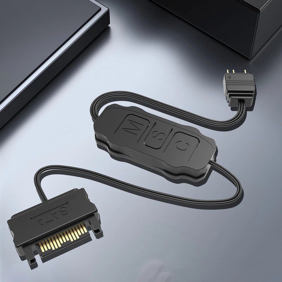 5V 3PIN ARGB Controller Solid RGB Sync Controller Cable Reusable for PC Case Fan - Image 3 of 4