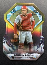 2022 Topps Series 1 Diamond Greats Die-Cut DGDC-10 Johnny Bench Cincinnati Reds