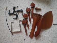 1 Set Jujube Violin Fitting 4/4 with sound post bridge shoulder rest etc 4/4