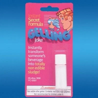 12 GELLING POWDER ~ Fun Magic Gel Sludge Water Trick Gag Joke Prank (1 dozen)