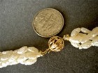 14K YELLOW GOLD IPS 5-STRAND TWIST CREAM RICE FRESHWATER PEARL NECKLACE CASE-26" — photo 8