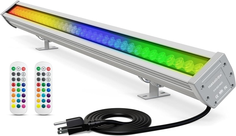 144W RGBW LED Wall Washer Light, RF Hand Remote Control System, Outdoor & Indoor