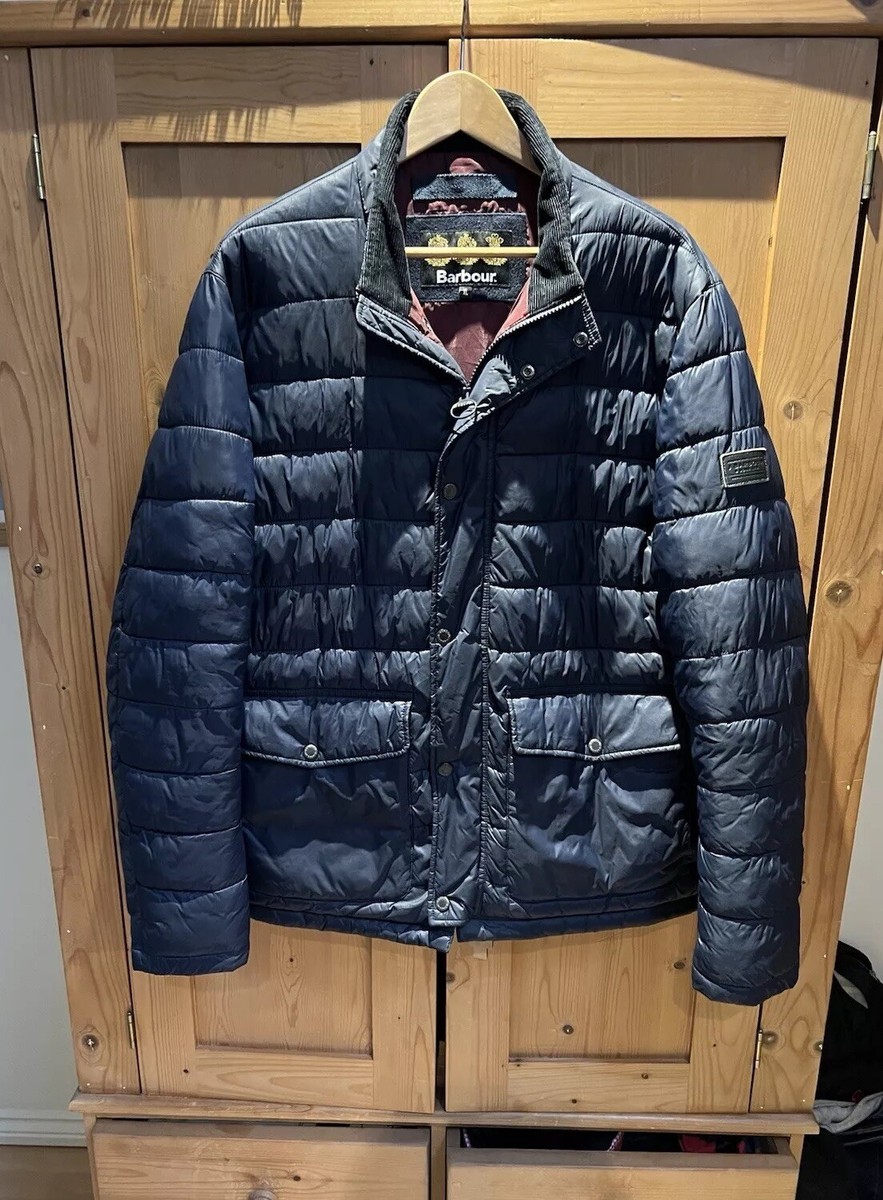 BARBOUR INTERNATIONAL QUILT Men Jacket Casual FIBRE DOWN Navy Blue