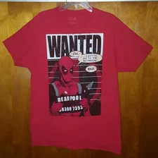 Marvel Comics ~ WANTED DEADPOOL "Merc W/a Mouth" Uni sex T-Shirt Men's Size L 