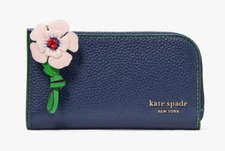 Kate Spade In The Garden Small Slim Bifold Wallet ~NWT~ Navy