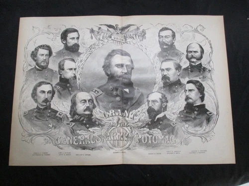 1885 Civil War Print- Grant & Generals of the Army Of The Potomac - FRAME 4 GIFT
