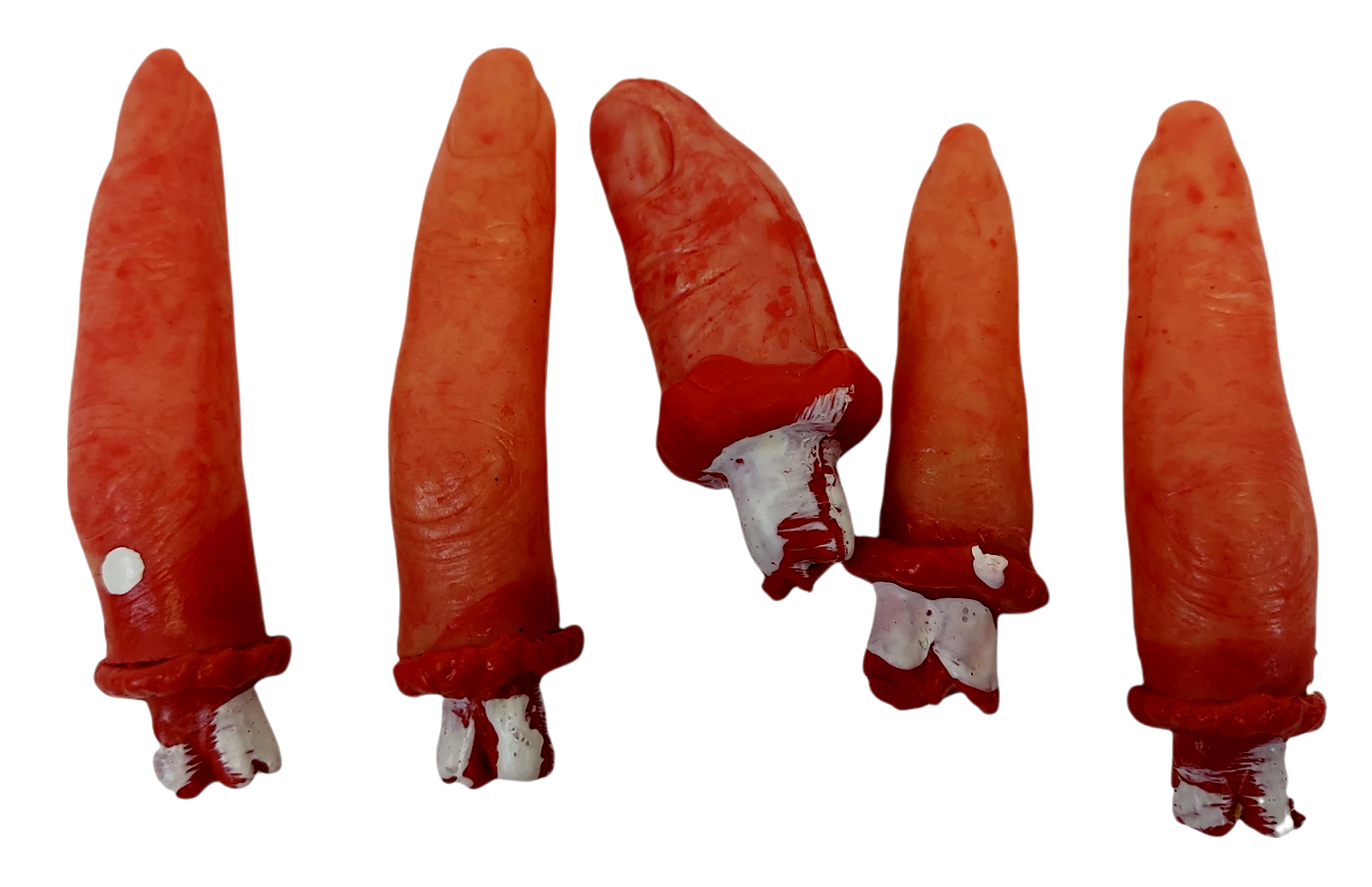 Lot of 5 Rubber Plastic Bloody Fingers Halloween Decorations FRE