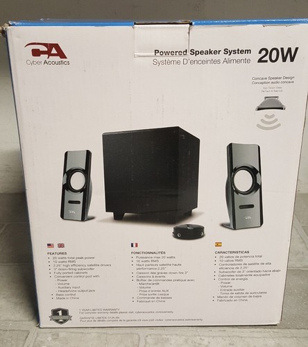 (OPEN BOX) Cyber Acoustics Speakers CA-SP24 Powered Speaker System - Picture 3 of 6