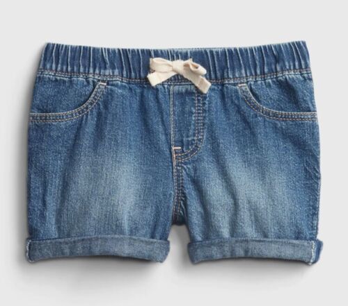 New Gap Girls Denim Shorts 3T Dark Blue Cotton