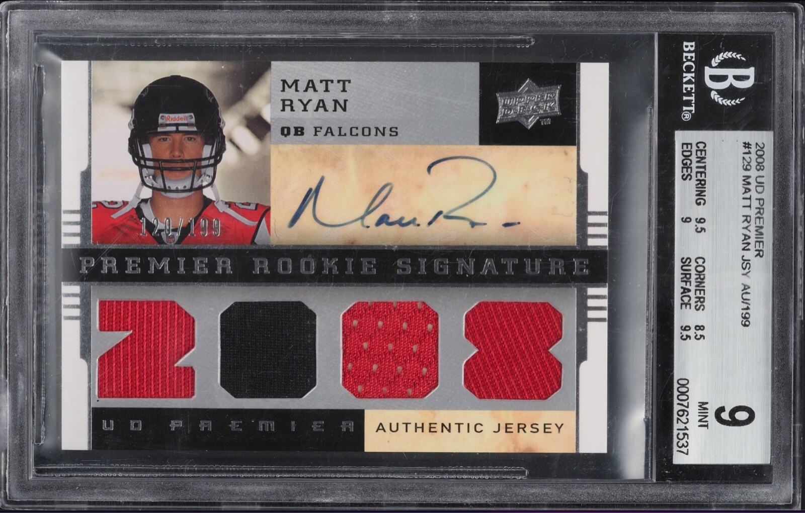 Matt Ryan Upper Deck Premier Premier Remnants 3 #PR3MR Base