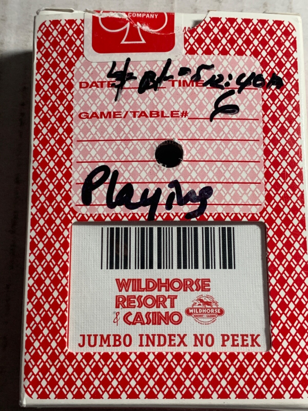 Wildhorse Casino Playing Cards Pendleton oregon | eBay