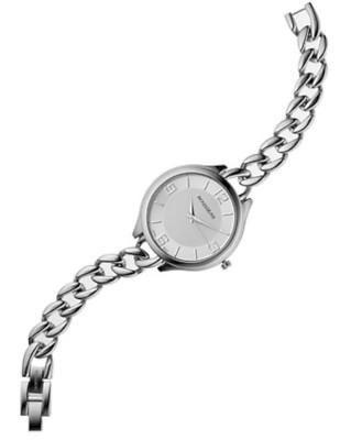 NEW Rousseau 9406 Womens Patricia II 2 Sunray Dial Silver Metal Chain Link Watch