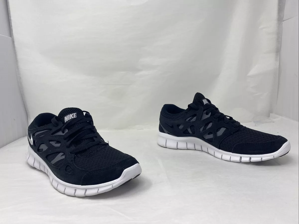 nike free run 2.0 black white men's running shoe