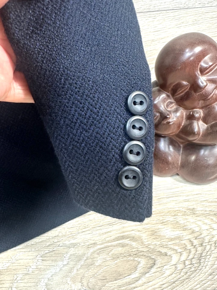 Blazer/Traje Abrigo/Abrigo Deportivo Azul Oxxford Clothes "Corona Cachemira" EE. UU. 44T Foto 2 de 4