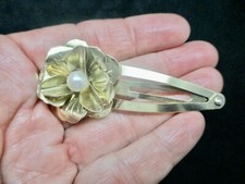 Vintage 1950's Faux Pearl Flower Hair Clip