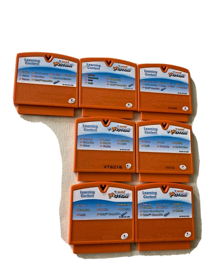 Lot of 7 VTech V.Smile Motion Cartridges TinkerBell, Monsters, Toy Stories3, Car - Image 3 of 3