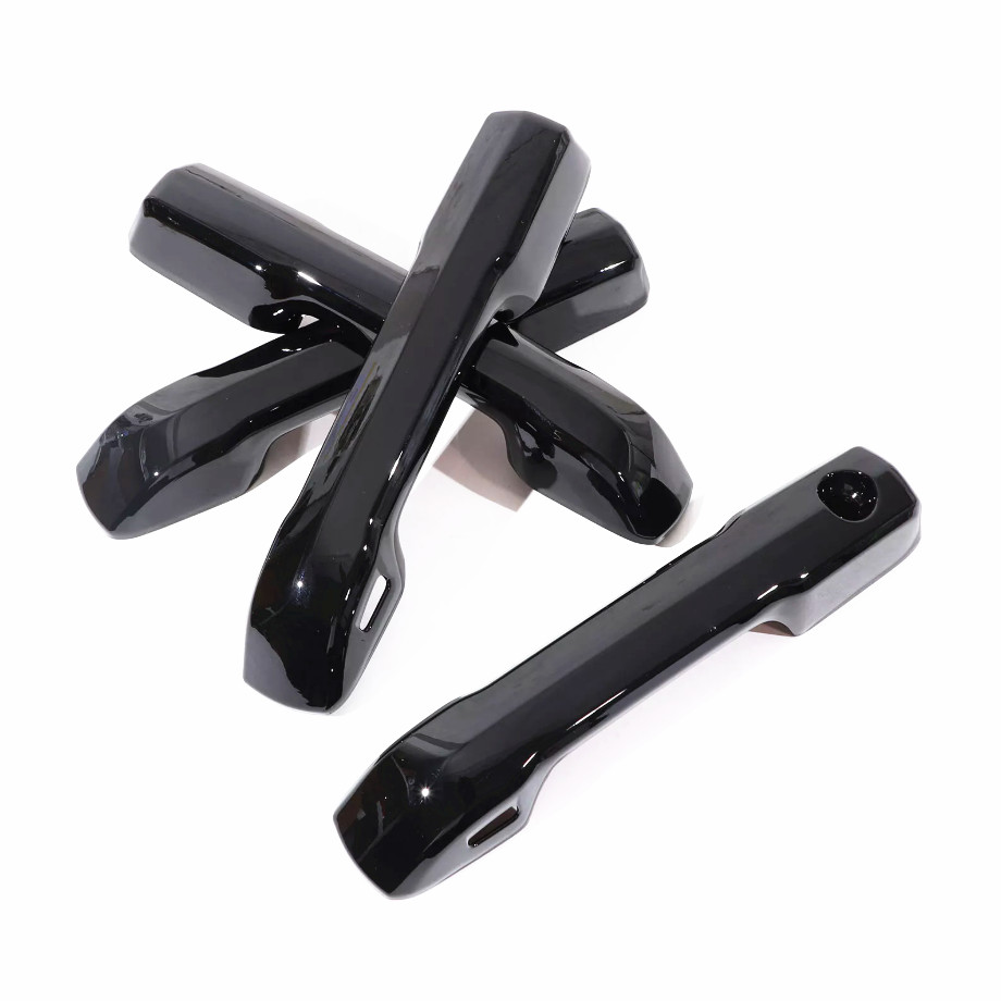 For Tundra 4Runner 2025 Gloss Black Door Handle Bezel Cover Trim w/smart Keyhole
