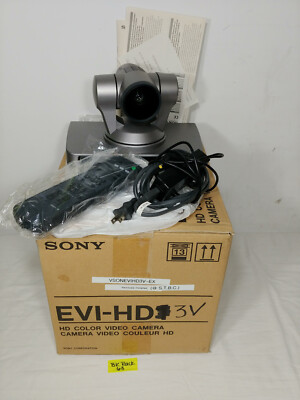 SONY EVI-HD3V HD PTZ VIDEO CAMERA Conference Conferencing Web Zoom w/ PWR Supply