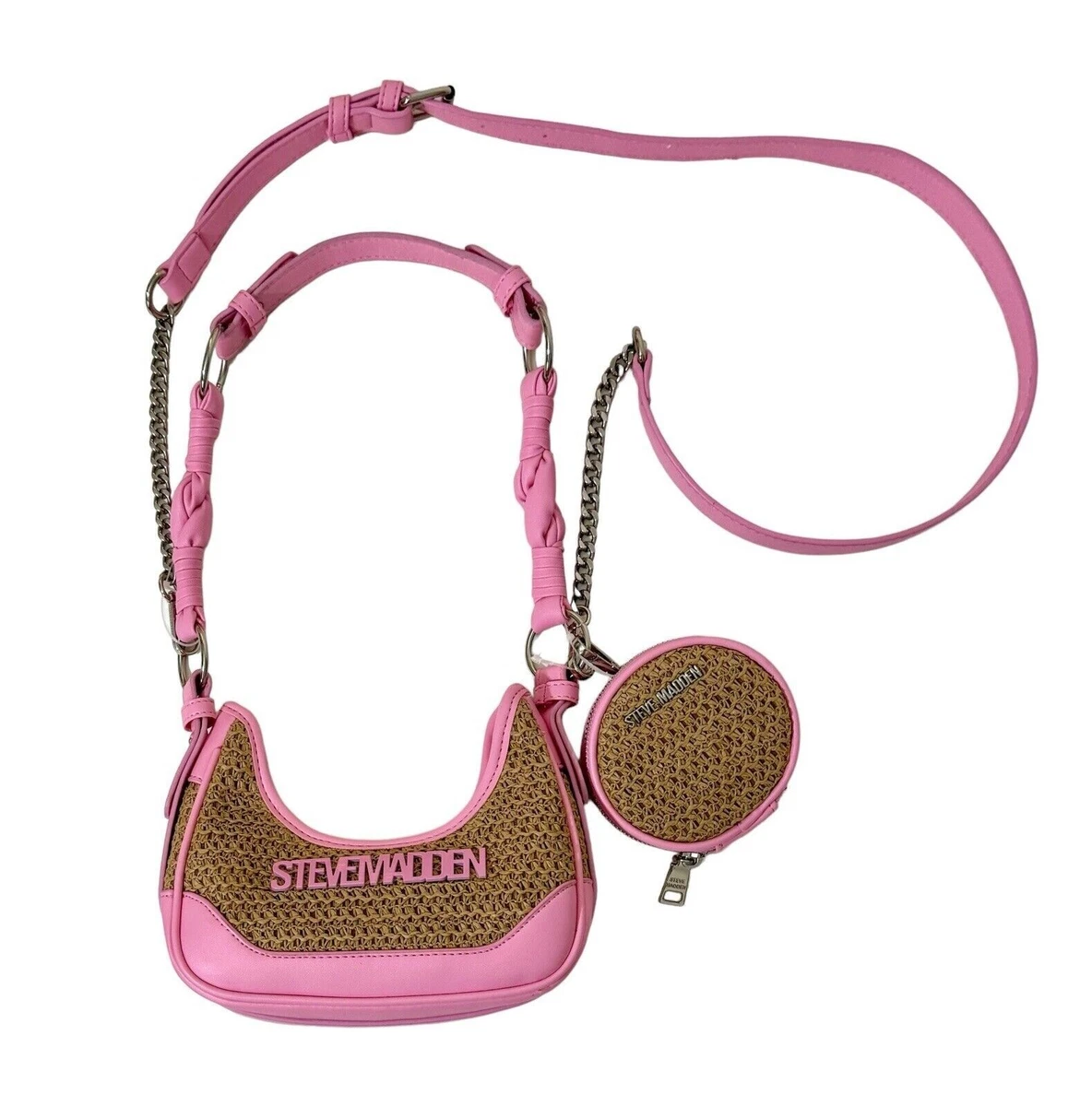 Steve Madden BDARYLL Crossbody Shoulder Bag w/ Pouch Purse Fondant 