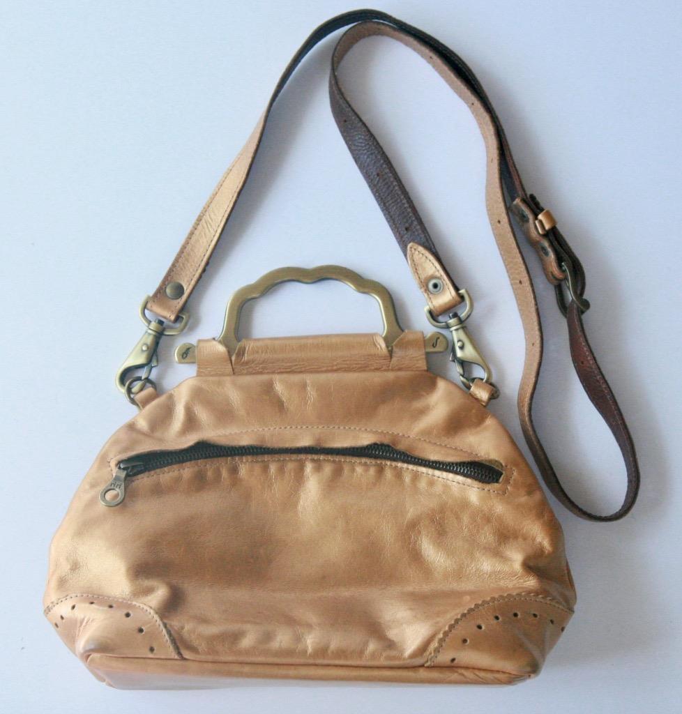 Jas Mb London Metallic Gold Leather Bag Crossbody Satchel | eBay