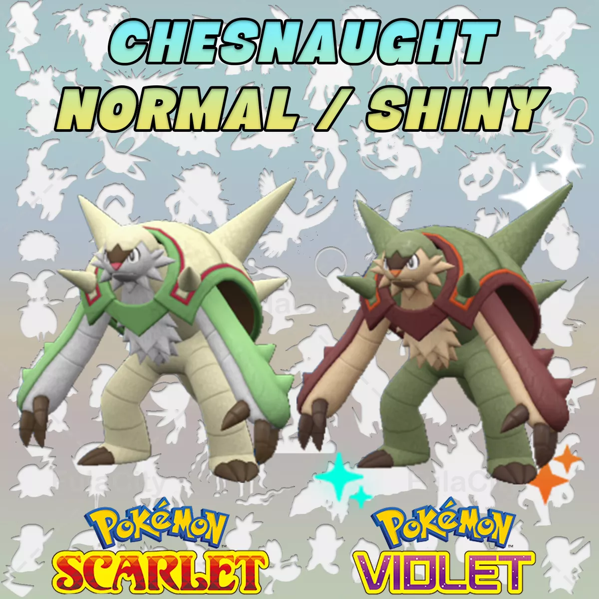 CHESNAUGHT ⚡NORMAL / SHINY ⚡UNTOUCHED / BATTLE READY 6IV⚡POKEMON SCARLET  VIOLET | eBay