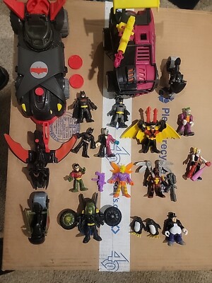 Big imaginext figures job lot bundle with vehicles and accessories Batman 