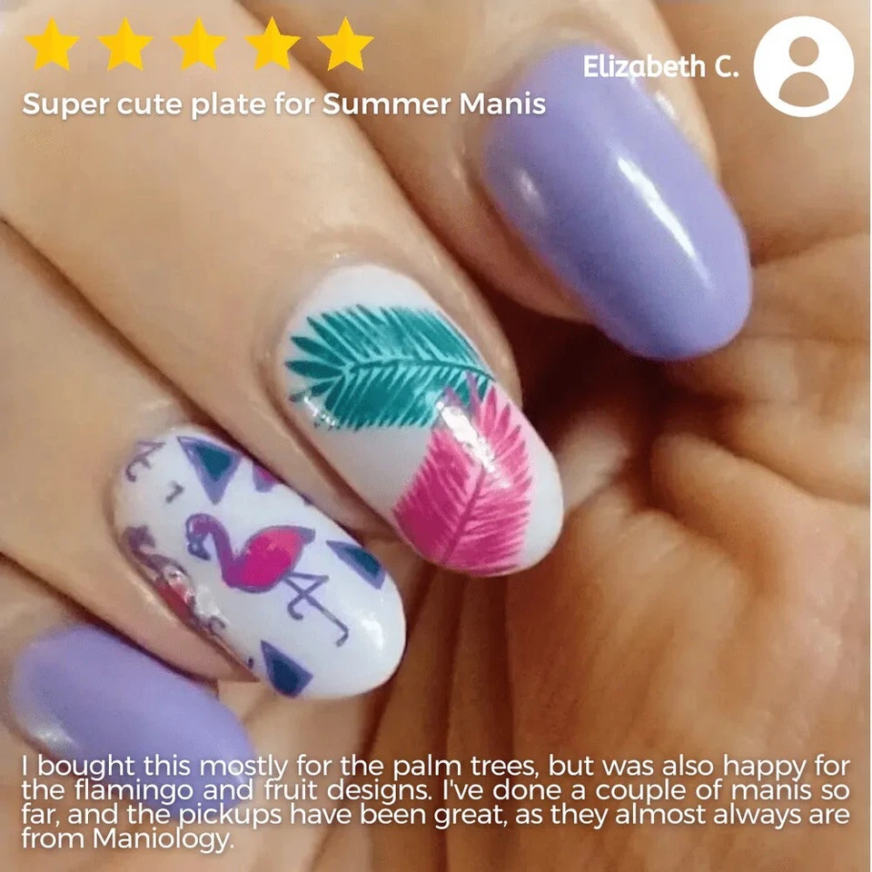 🍍🌴🥥Hangloose: Summers Bounty/Palms Galore (m209) - Placa de estampado de uñas Foto 2 de 4