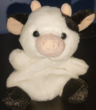 Aurora Mini White Palm Pals 5" Sweetie Cow Adorable Stuffed Animal Plush Eco