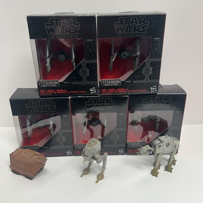 Star Wars The Black Series Titanium 1st Order Tie Fighter 5 Lot 3 Extra Vehicles