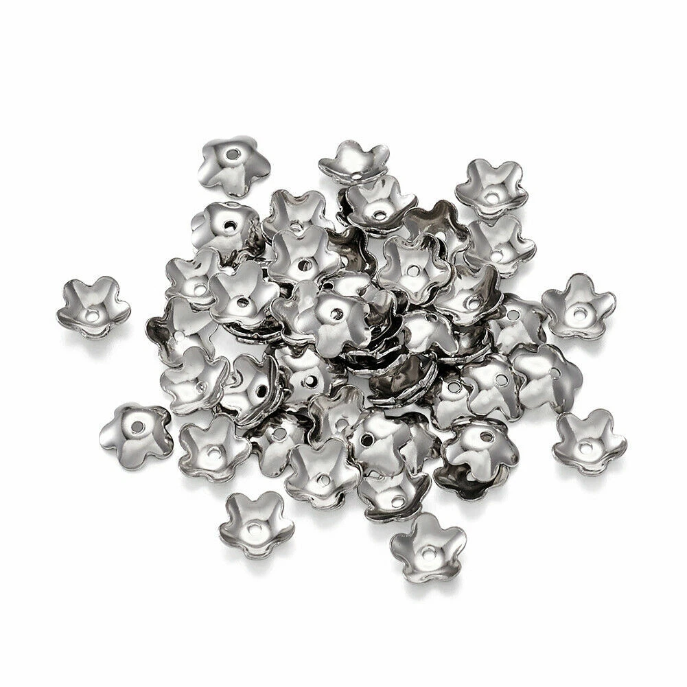 Stainless steel shop bead caps